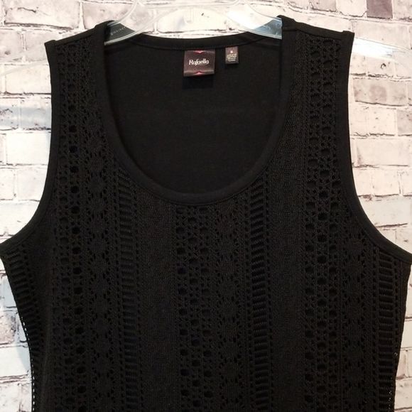 Rafaella Knit Front Tank Black - Picture 2 of 6